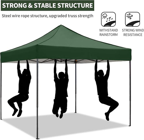 10x10 Pop up Canopy Tent with Sidewalls, Heavy Duty Waterproof Sun Shade Canopy - Image 2