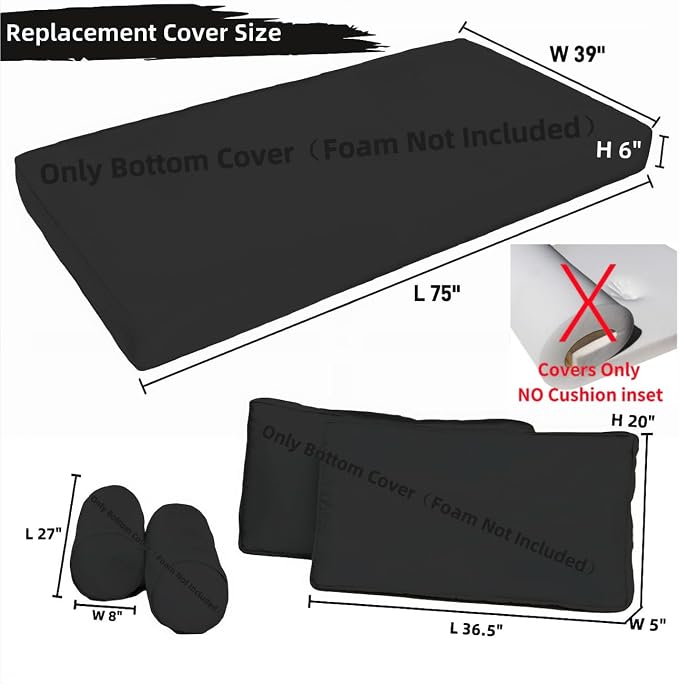 Patio Twin Daybed Waterproof & Fade-Resistant Cover, - Image 4