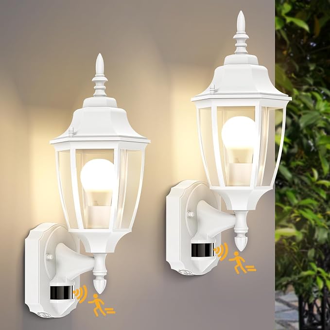 Lamomo Outdoor Wall Sconce, Dusk to Dawn Motion Sensor Light Fixtures, Exterior - Image 7