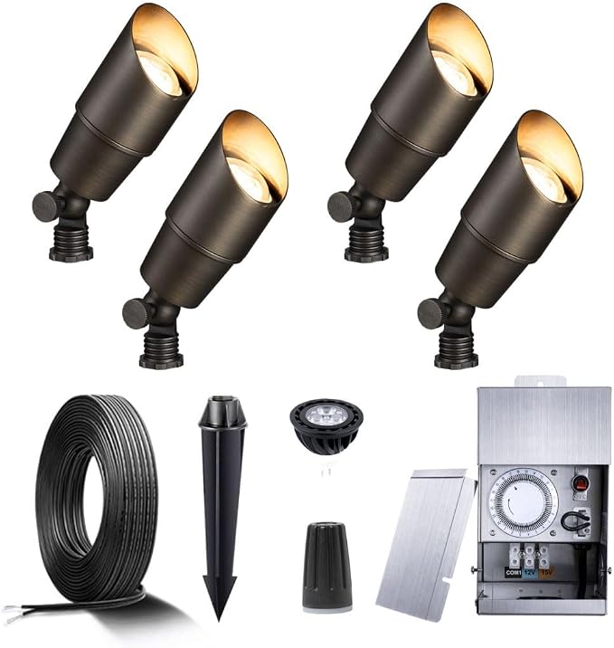 Gardenreet Brass Landscape Lighting Kit by Gardenreet