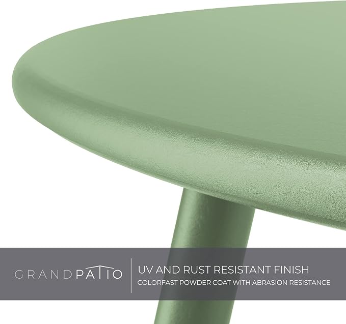 Grand patio Outdoor Side Table 18-inch Round End Table Accent Table - Image 6