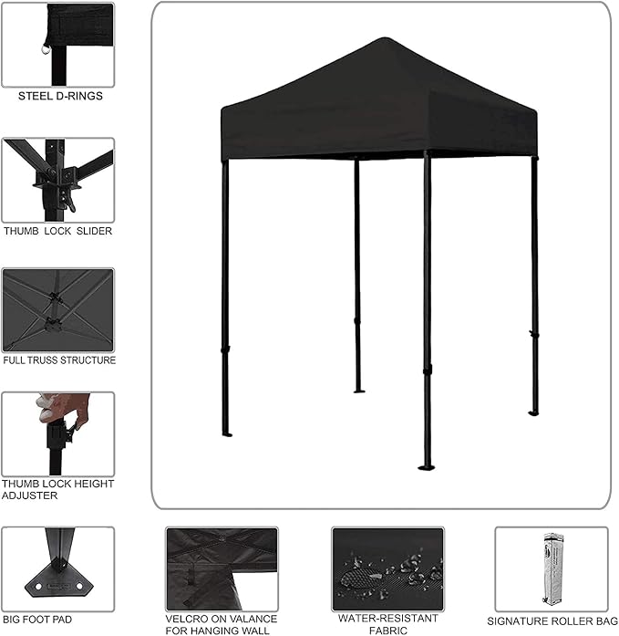 Eurmax USA 5'x5' Pop Up Canopy Tent Commercial Instant Canopies - Image 4