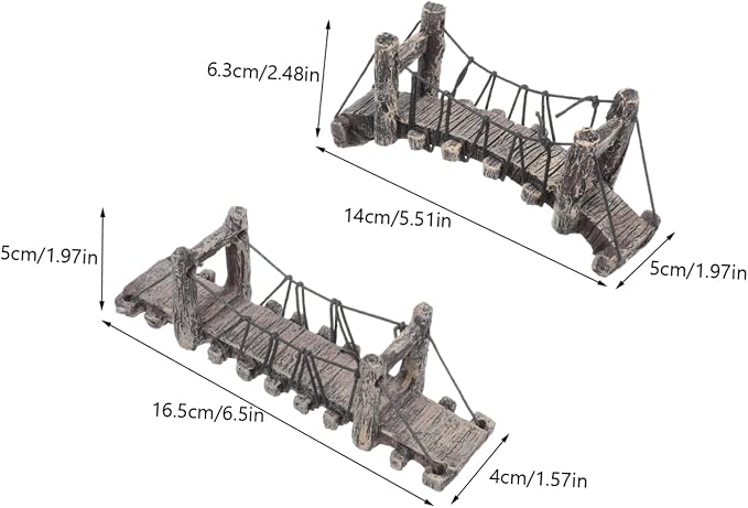 LIFKOME Miniature Resin Garden Bridge Decoration 6.10In DIY Landscaping Outdoor - Image 7