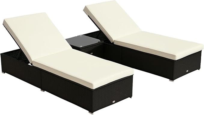 Outsunny Chaise Lounge Chair Set of 2 by Outsunny