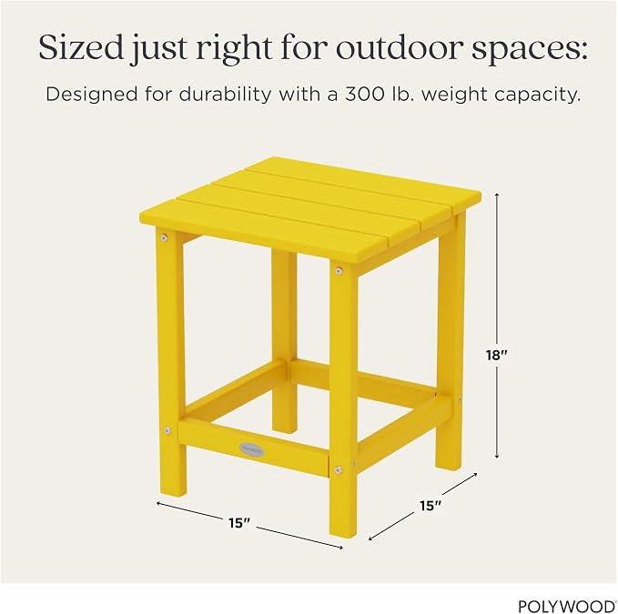 POLYWOOD ECT18LE Long Island 18" Side Table - Image 3