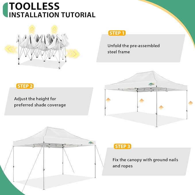 COBIZI 10x15 Heavy Duty Pop Up Canopy Tent - Image 7