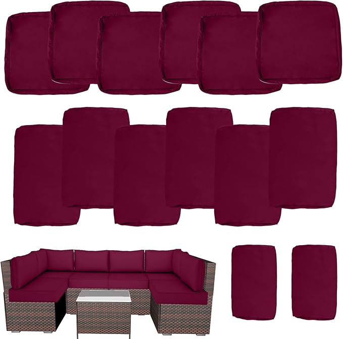 Outdoor Cushions Covers for Patio Furniture, Patio Cushion Covers Replacement by Actualaction