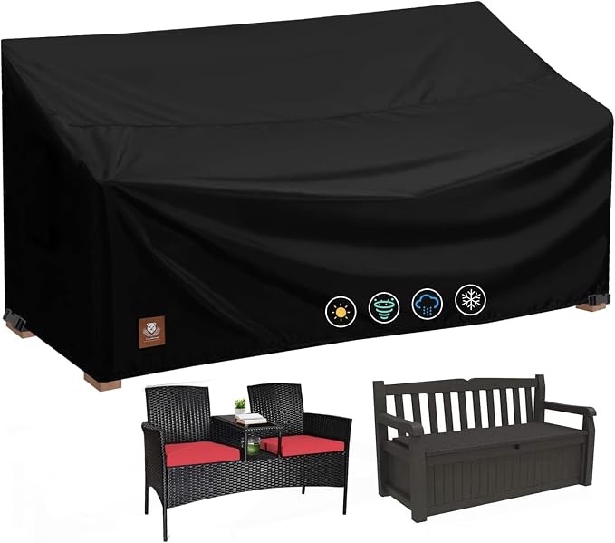 2 Seater Outdoor Patio Seating Storage Bench Cover Waterproof by ClawsCover