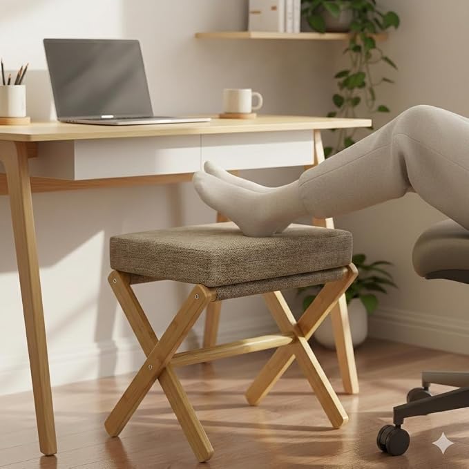 Foldable Foot Stool Ottoman, Modern Foot Rest - Image 6