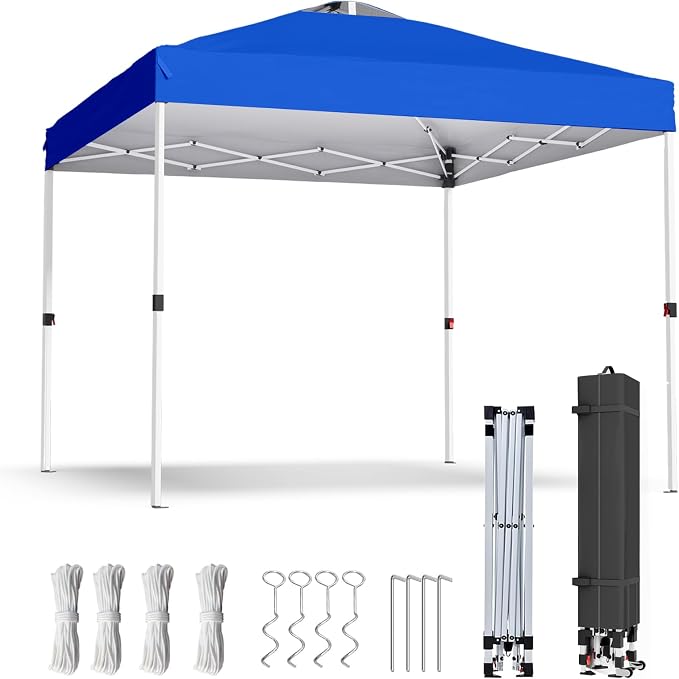 10x10 Pop Up Canopy, Heavy Duty Pop Up Tent by PHONWHON