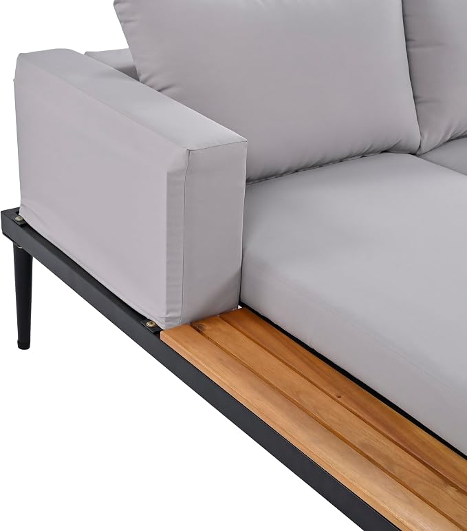 Harper & Bright Designs Outdoor Daybed Set Multifunctional Lounge Bed Furniture - Image 5