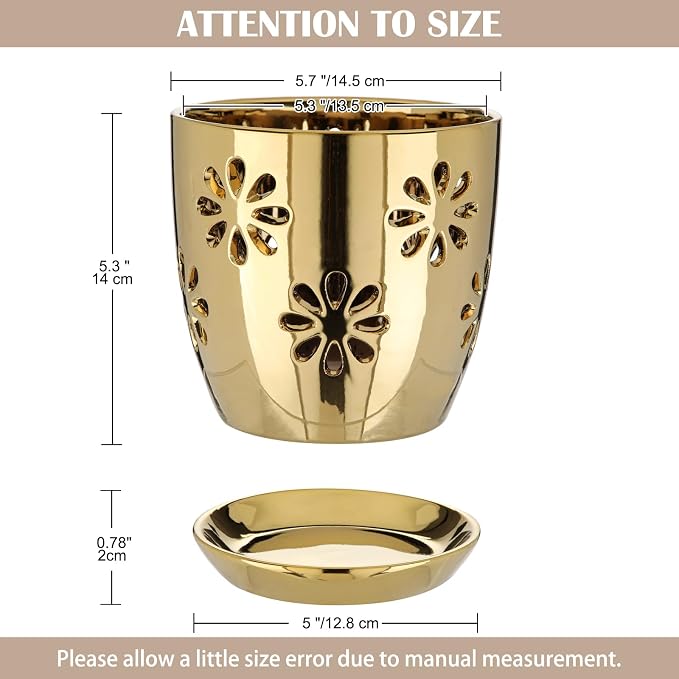 Oairse 6 inch Orchid Pots with Holes, Indoor Plant - Image 3