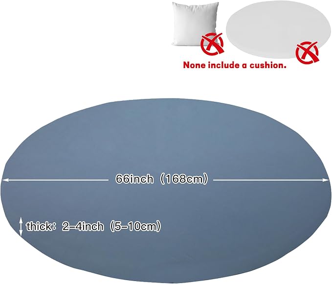 66" Round Daybed Cushion Cover - Image 2
