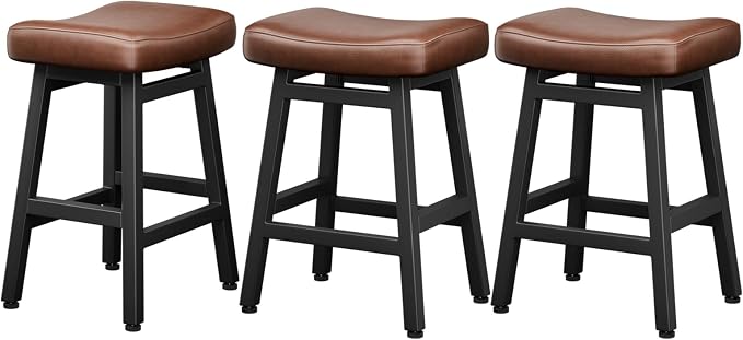 Counter Height Bar Stools Set of 3, 24 Inch Barstools - Image 9