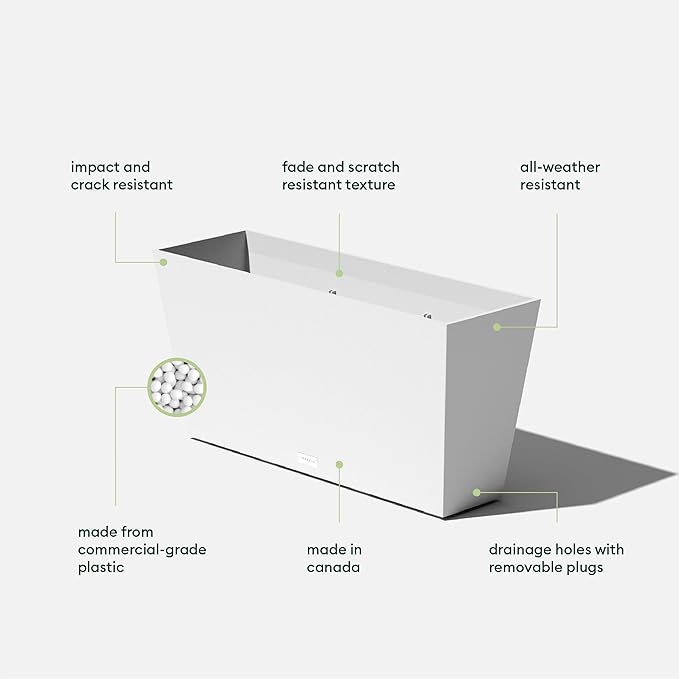 Veradek Pure Series Midori Trough Planter - Image 3