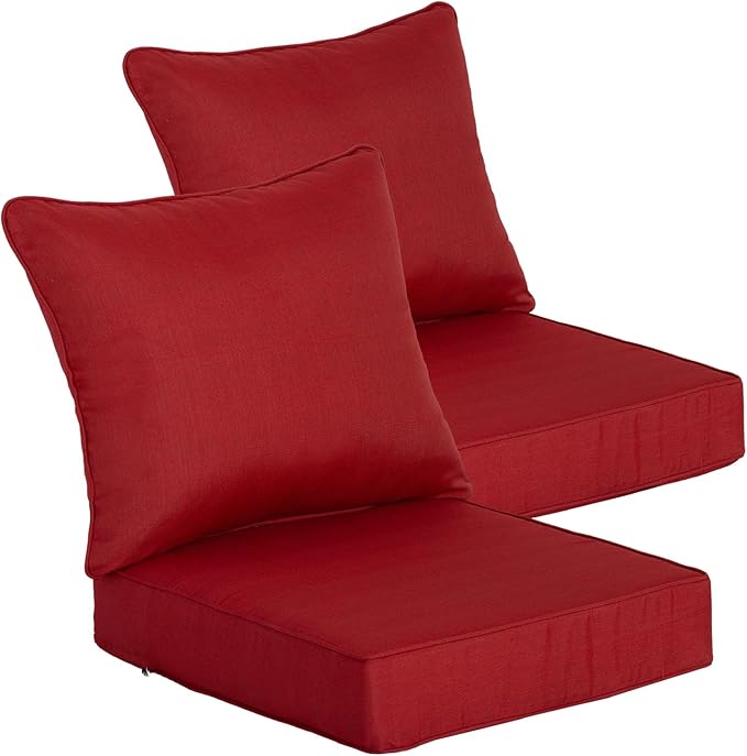 Goodgoods 24 x 24 Outdoor Patio Deep Seat Cushions 2-Pack, 1000+ Hours by Goodgoods