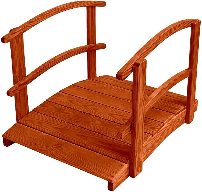 4 FT Cedar Amish Made Garden Bridge by Unknown