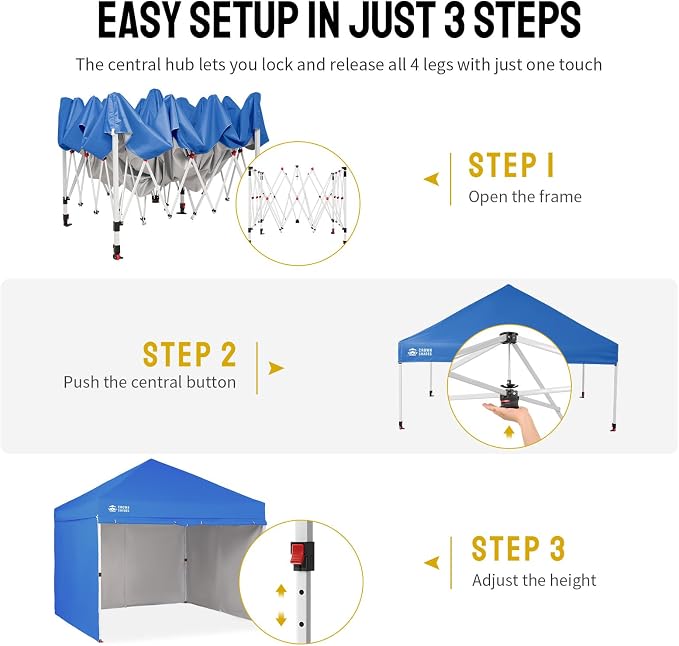 CROWN SHADES 10X10 Comercial Instant Canopy Pop Up Tent - Image 6