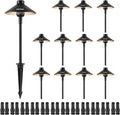 VEVOR 12 Pack Low Voltage Landscape Path Lights, 3W 210LM 12V-24VAC/DC Outdoor by VEVOR