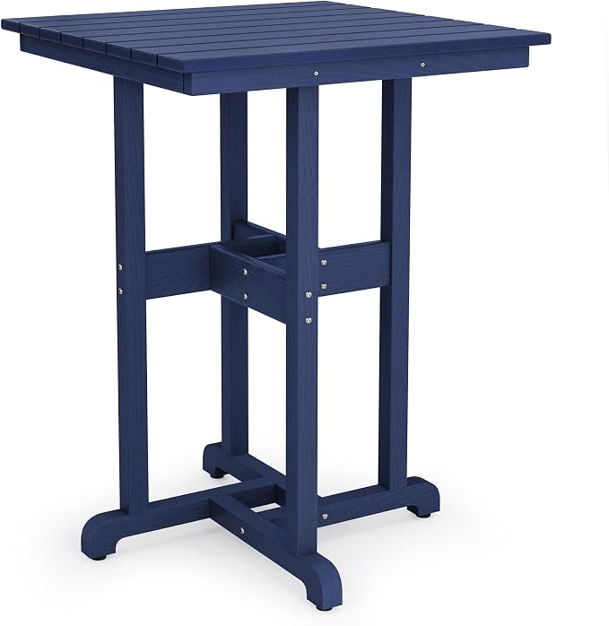 37.5" H Outdoor Bar Table，HDPE Bar Height Table by HOMENJOY