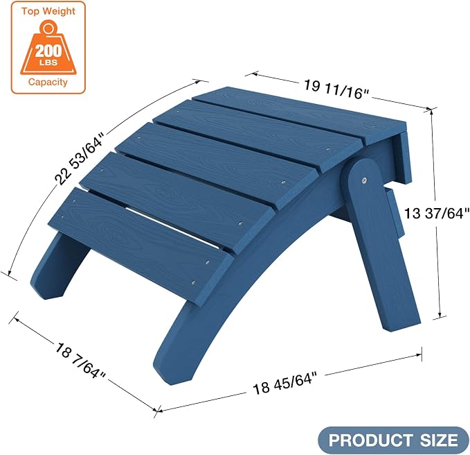 YEFU Adirondack Ottoman Set of 2, Patio Foot Rest, Adirondack Foot Rest - Image 6