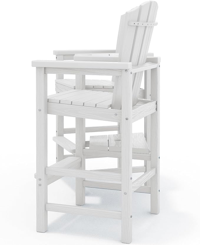 KINGYES Embossed Balcony Chair, Tall Adirondack Chair Set of 2, All Weather - Image 12
