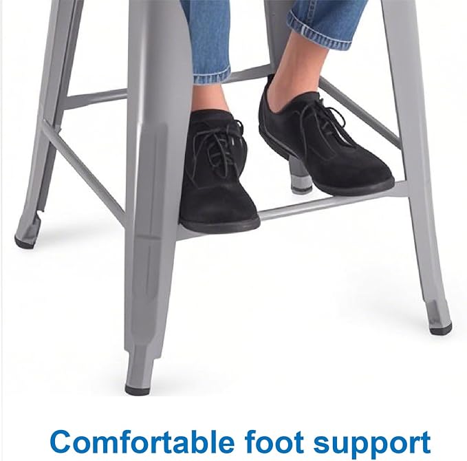 Stackable Metal Bar Stool Backless Indoor-Outdoor Counter Stools Fullmetal - Image 8