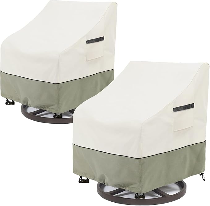 Outdoor Swivel Lounge Chair Cover 2 Pack, 100% Waterproof Heavy Duty Outdoor by LSongSKY