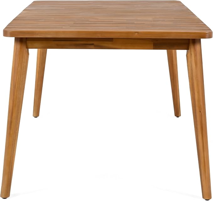 Christopher Knight Home Peggy 63" Farmhouse Patio Acacia Wood Dining Table - Image 7