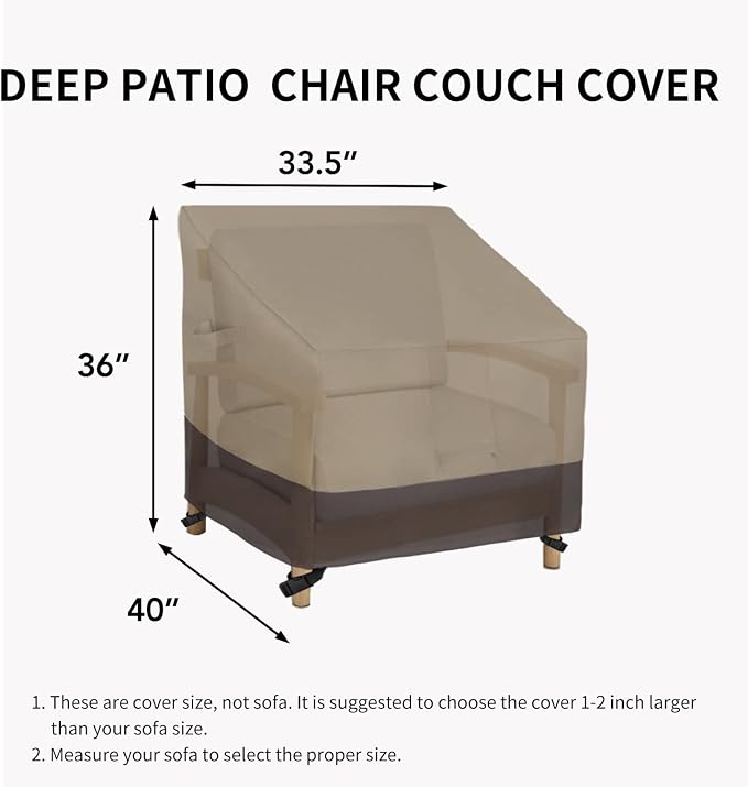 Easy-Going Outdoor Chair Cover Waterproof, Heavy Duty Patio Chair Cover - Image 6