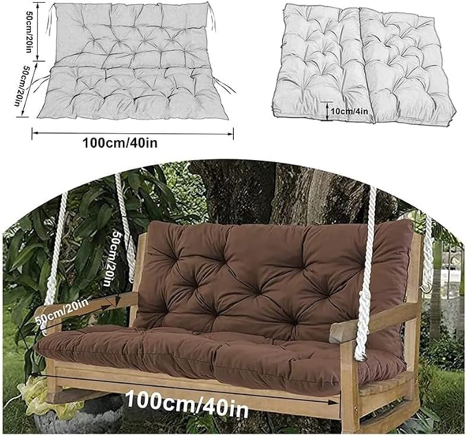 Swing Cushion Replacement Outdoor Porch Waterproof Bench Cushion 2-3 Seater - Image 7