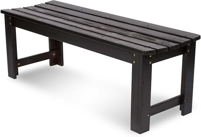 Shine Company Outdoor Wooden Backless Patio Garden Bench, 4 Ft by ShineCompany