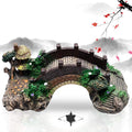 NA Aquarium Ornament Resin Arch Bridge Tree Pavilion Artificial Bridge Model by YANCONGLIDEYAN