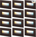 LEONLITE 12-Pack Premium Series 5CCT 120V LED Step Lights, Dimmable 3.5W Indoor by LEONLITE