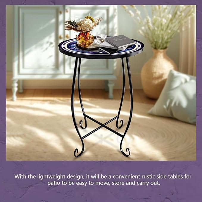 15 Inch Tall Patio Side Table, Small Patio Table - Image 5
