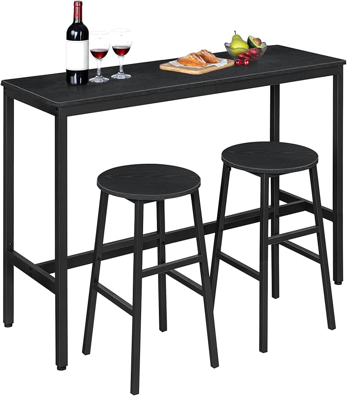 Bar Stools, 24.4 Inch Kitchen Breakfast Bar Stools, Industrial Bar Stools - Image 7