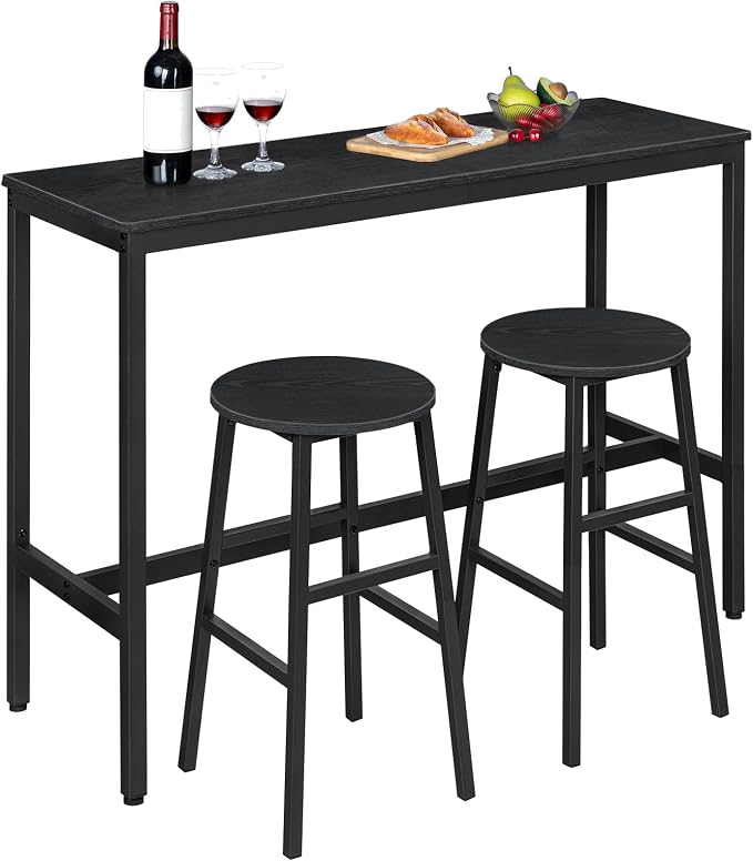 Bar Stools, 24.4 Inch Kitchen Breakfast Bar Stools, Industrial Bar Stools - Image 7