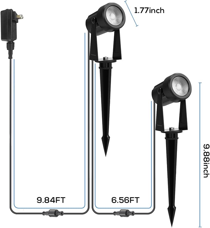 Banord Outdoor Landscape Lighting, 10 Pack Low Voltage LED Spot Lights - Image 3