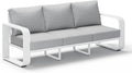Aluminum Outdoor Patio Couch, 3 Seats Oversized Patio Sofa by Oasbira