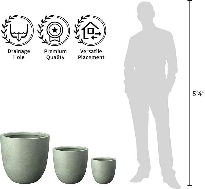 Kante 18", Outdoor Indoor Large Planter Pots - Image 7