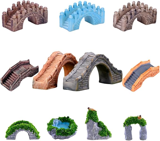Purple Star Fairy Garden Bridge 11 Pack Mini Bridge - Image 6