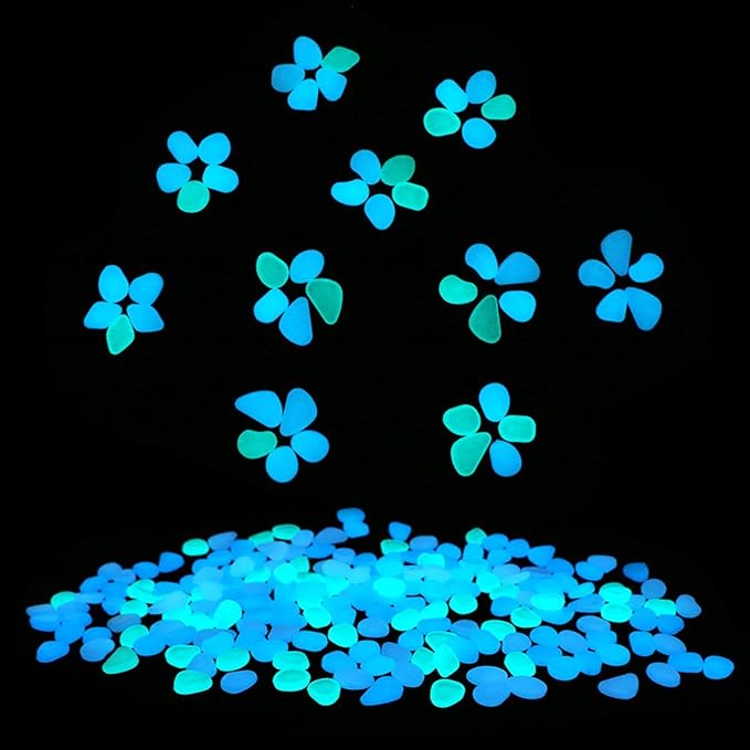 UNIME Glow in The Dark Garden Pebbles Stones Rocks - Image 4