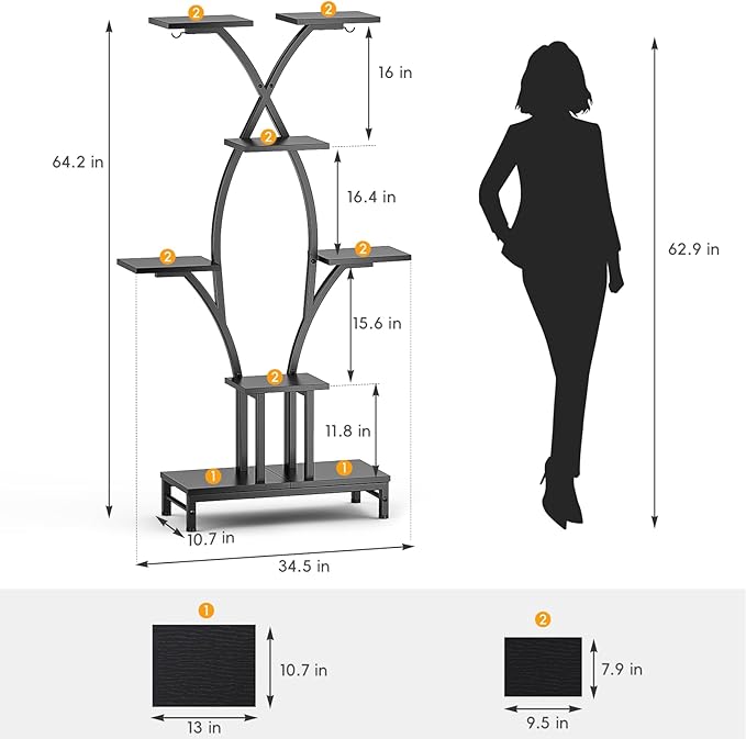 Plant Stand Indoor with Grow Lights - Image 2