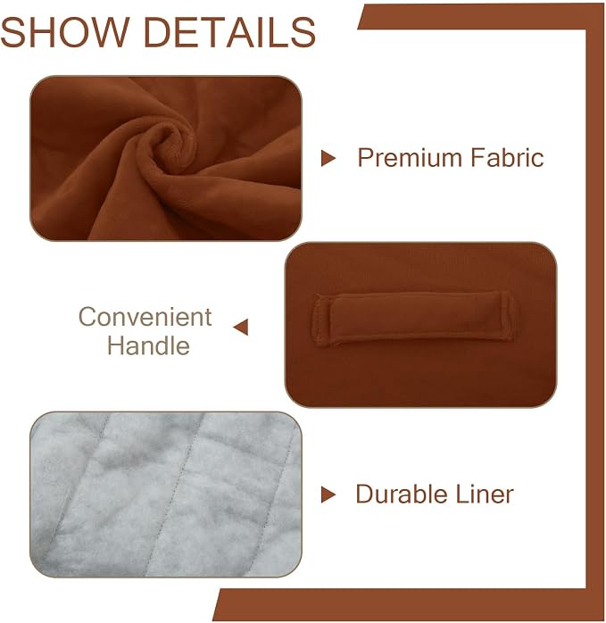 MeMoreCool Square Stuffed Pouf Ottoman Foot Rest, Floor Pouf Foot Stool - Image 8