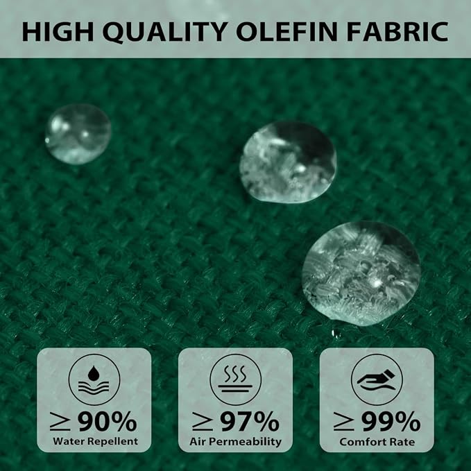 Sundale Outdoor Olefin Deep Seat Cushion, Patio Chair Cushion and Pillow - Image 2