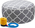 Outdoor/Indoor Inflatable Ottoman Pouf D20 xH9, All Weather Round Footstool by IN4Care