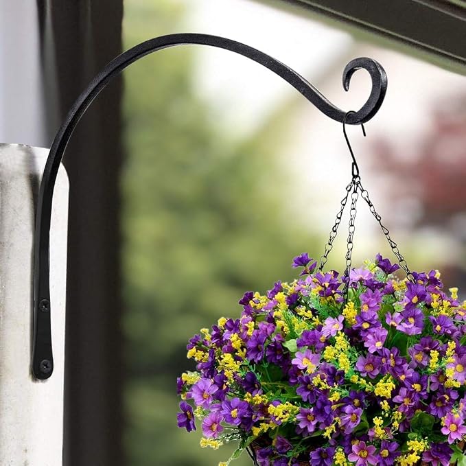 Gtongoko 2 Pack 14 Inch Plant Hangers Outdoor Metal, Plant Hooks - Image 8
