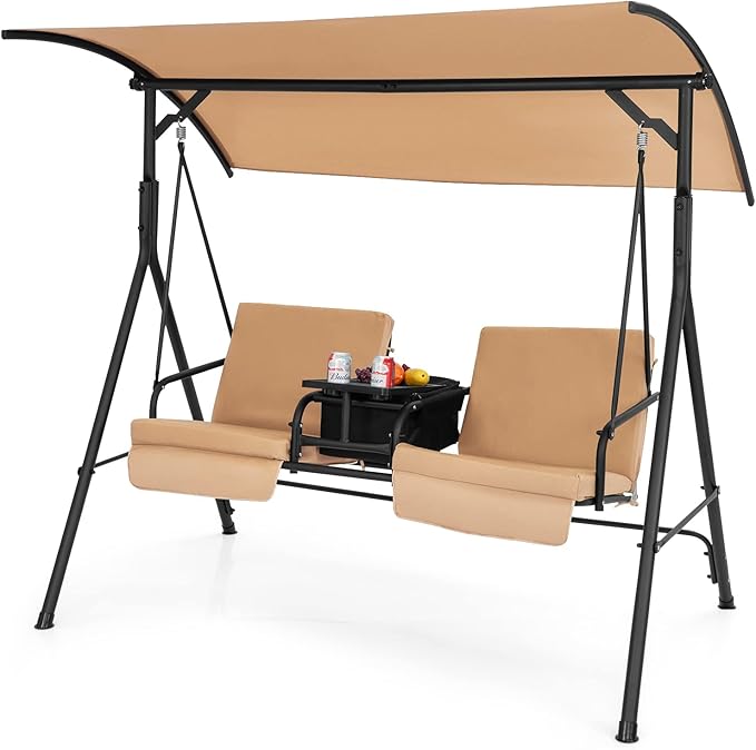 Tangkula 2 Person Porch Swing, Outdoor Swing by TANGKULA