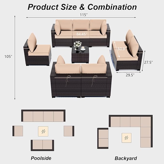 ALAULM Patio Furniture Set - Image 6
