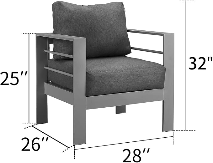 Solaste Patio Furniture Metal Armchair - Image 5
